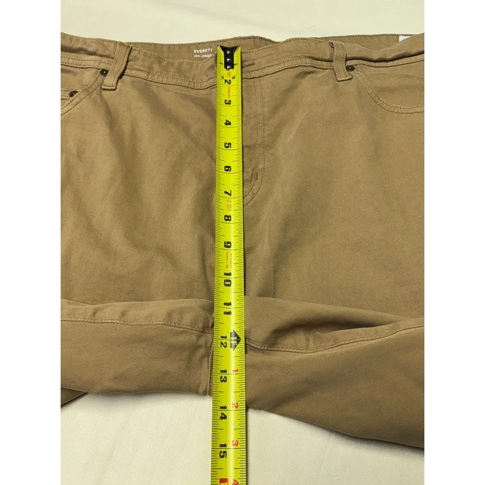 AG Adriano Goldschmied Everett Slim Straight Khaki Pants Tan Mens 40x32 1794SUDL